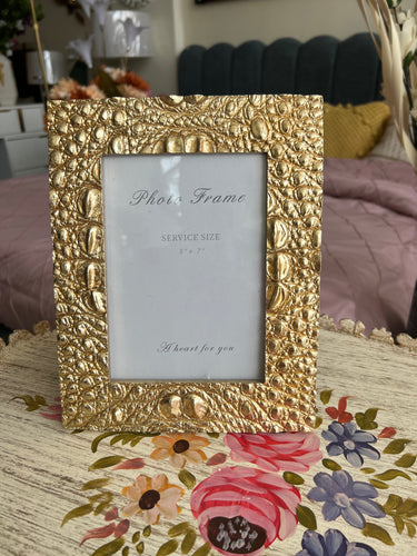 Resin Frame Bubble Texture Gold 001