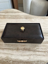 Cutlery Box Leather Dark brown