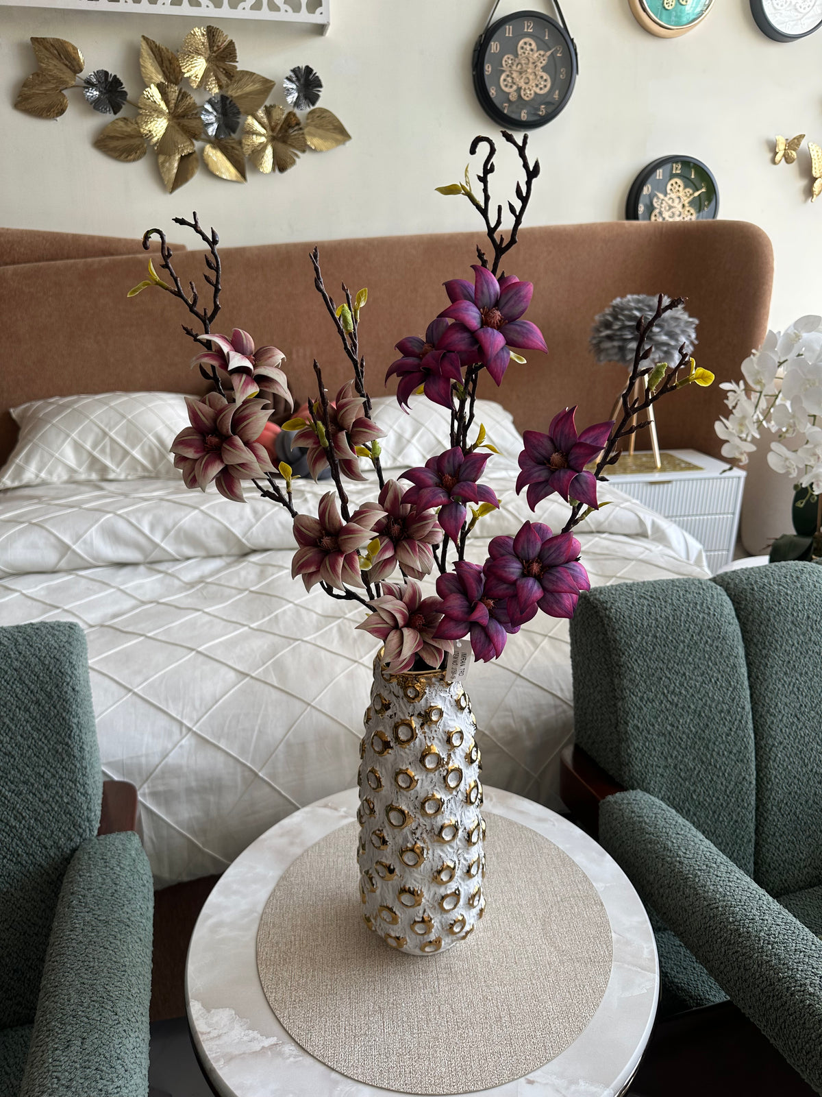 Mangnolia Artificial flower Purple