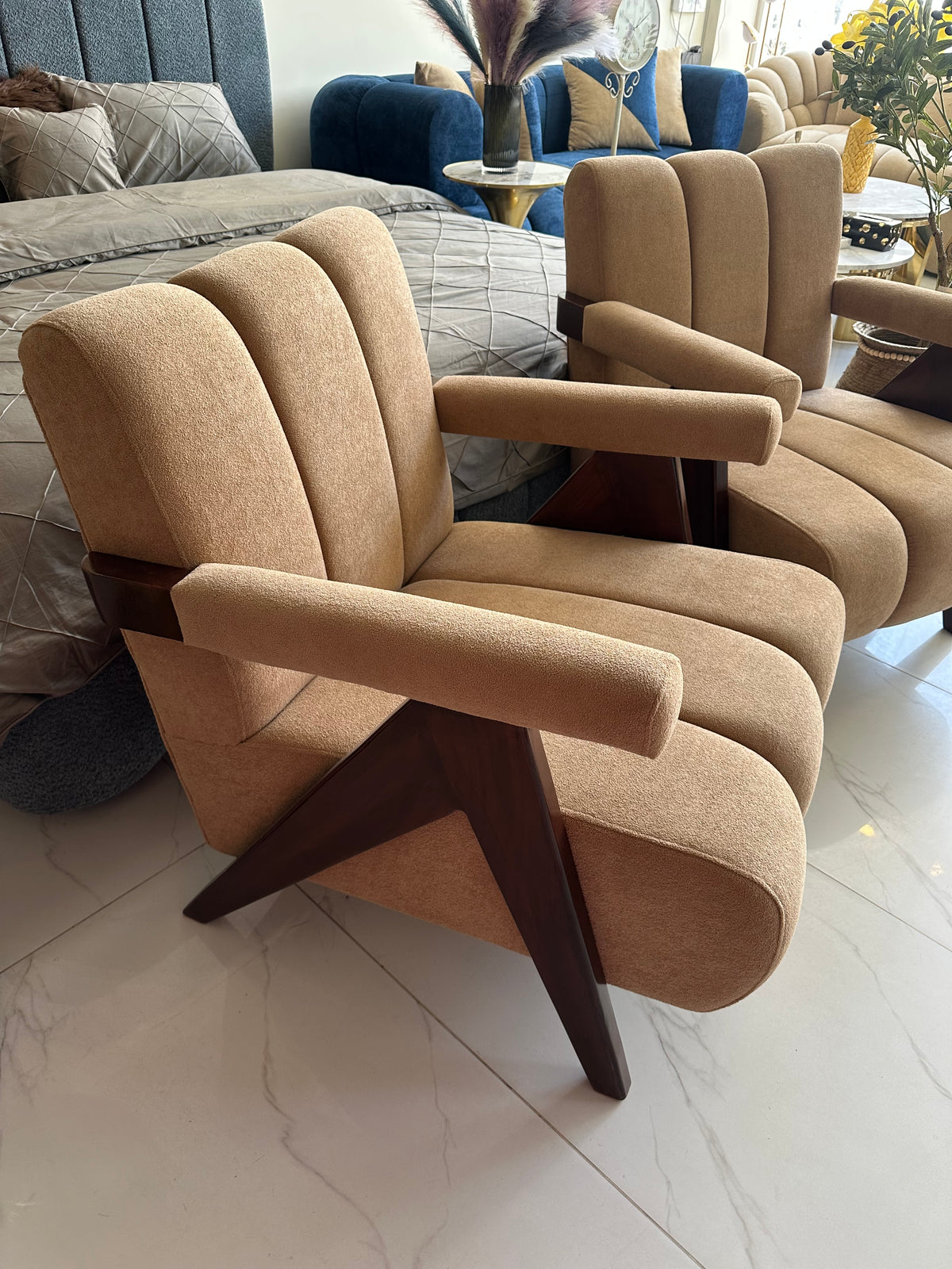 Brown luxx chair Pair