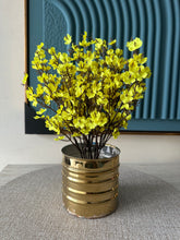 Yellow Eucalyptus with Gold Planter