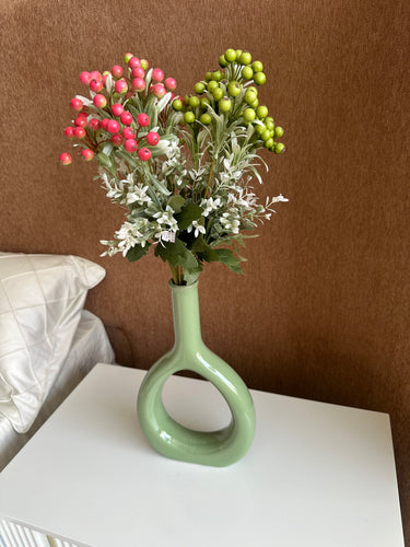 Ceramic Vase Olive Green 127
