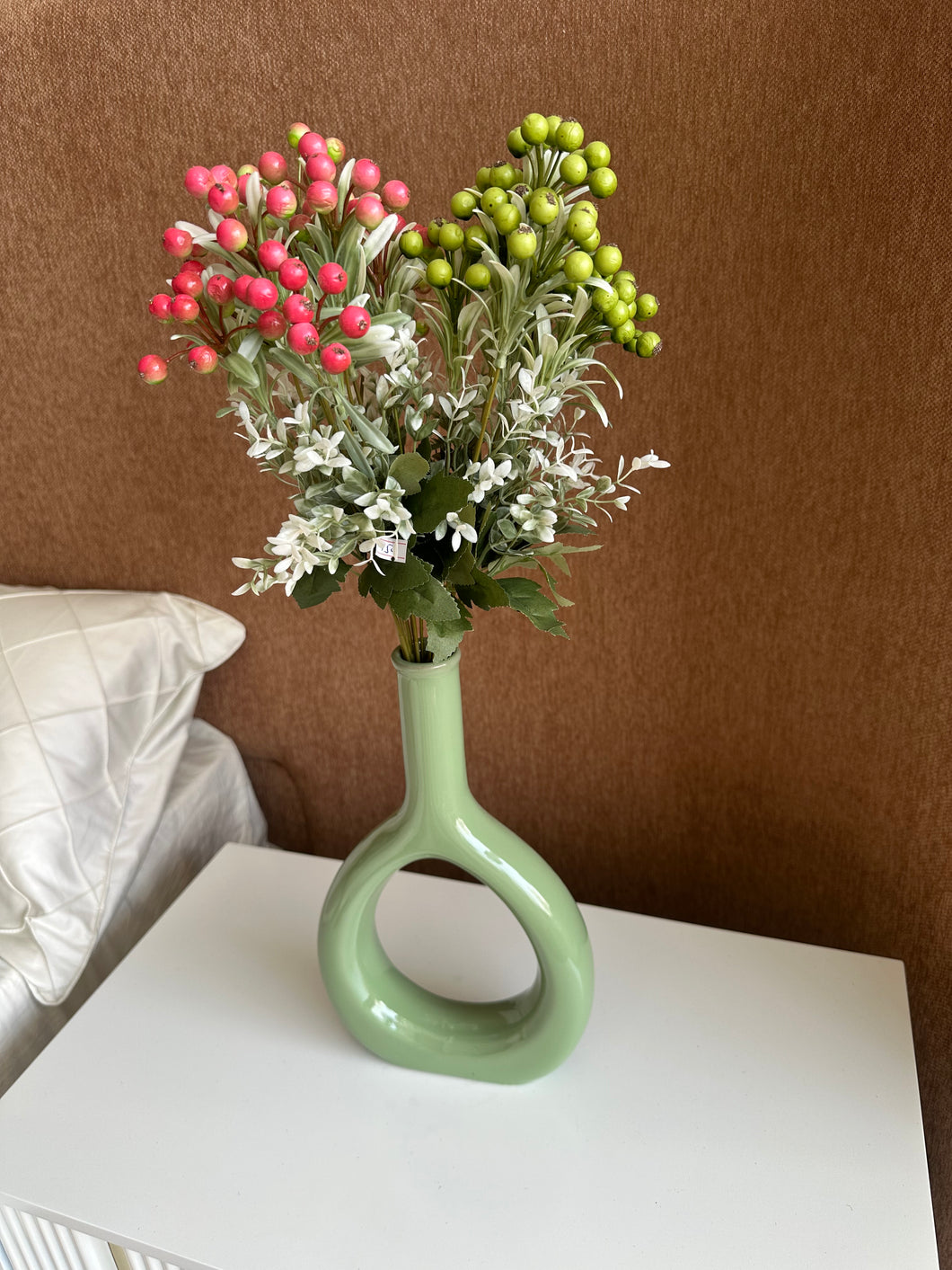Ceramic Vase Olive Green 127