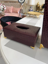 Leather Tissue Box and Dustbin 01