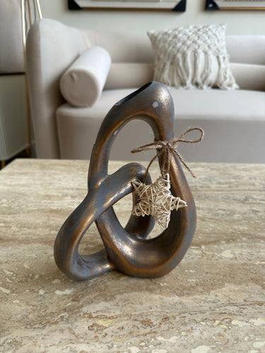 Rustic Star Vase grey