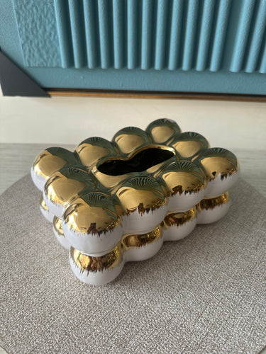Gold & White jewel Tissue box 011