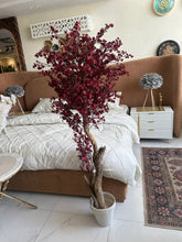 Faux Eucalyptus Red flower Plant