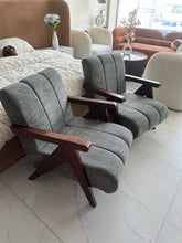 Grey luxx chair Pair