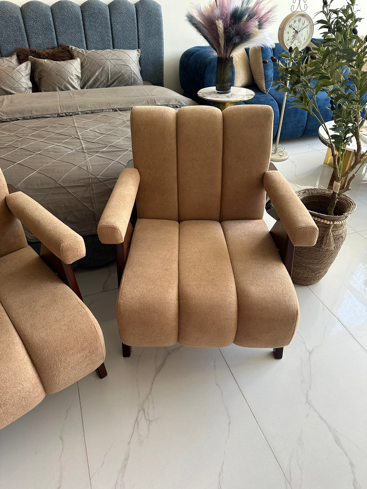 Brown luxx chair Pair