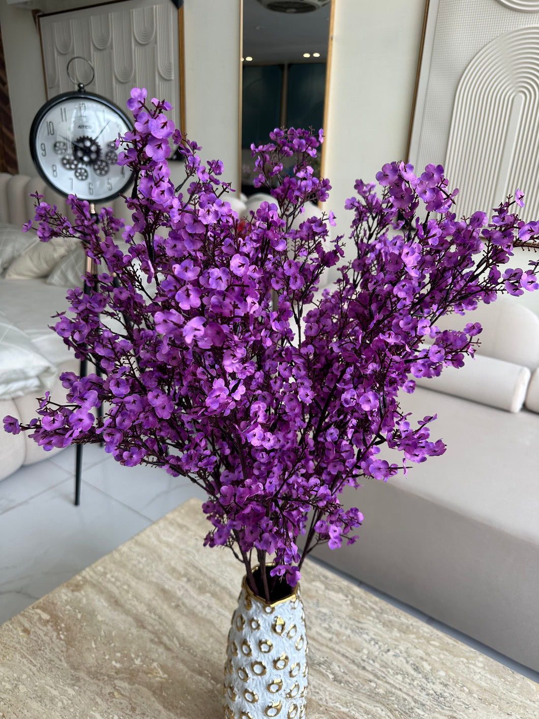 Faux Eucalyptus Spray Purple