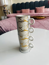 Standing Mugs Set Gold Abstract