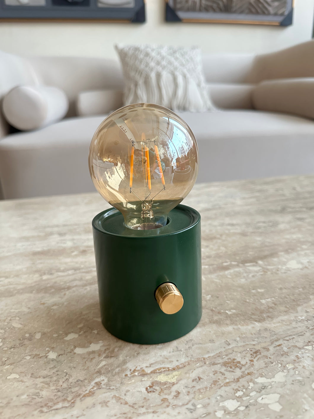 Antique filament lamp dark green