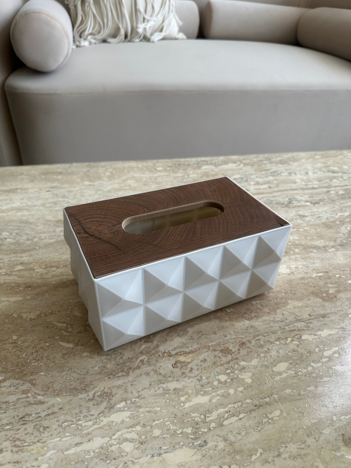 White Illusion Tissue box SS19