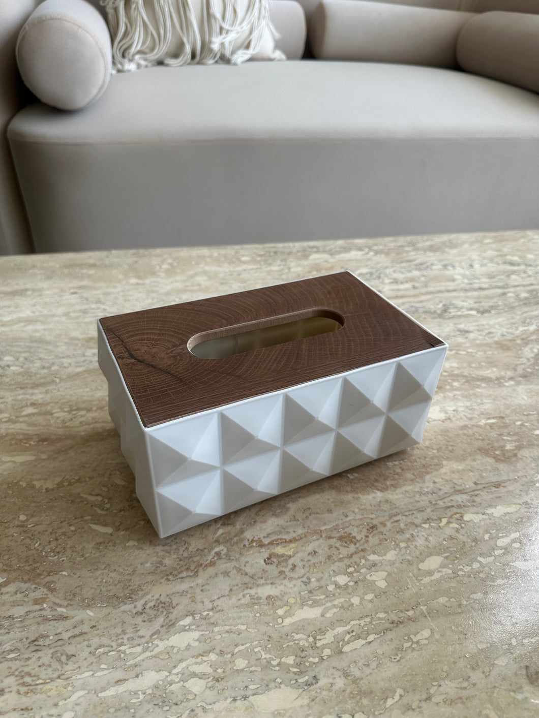 White Illusion Tissue box SS19