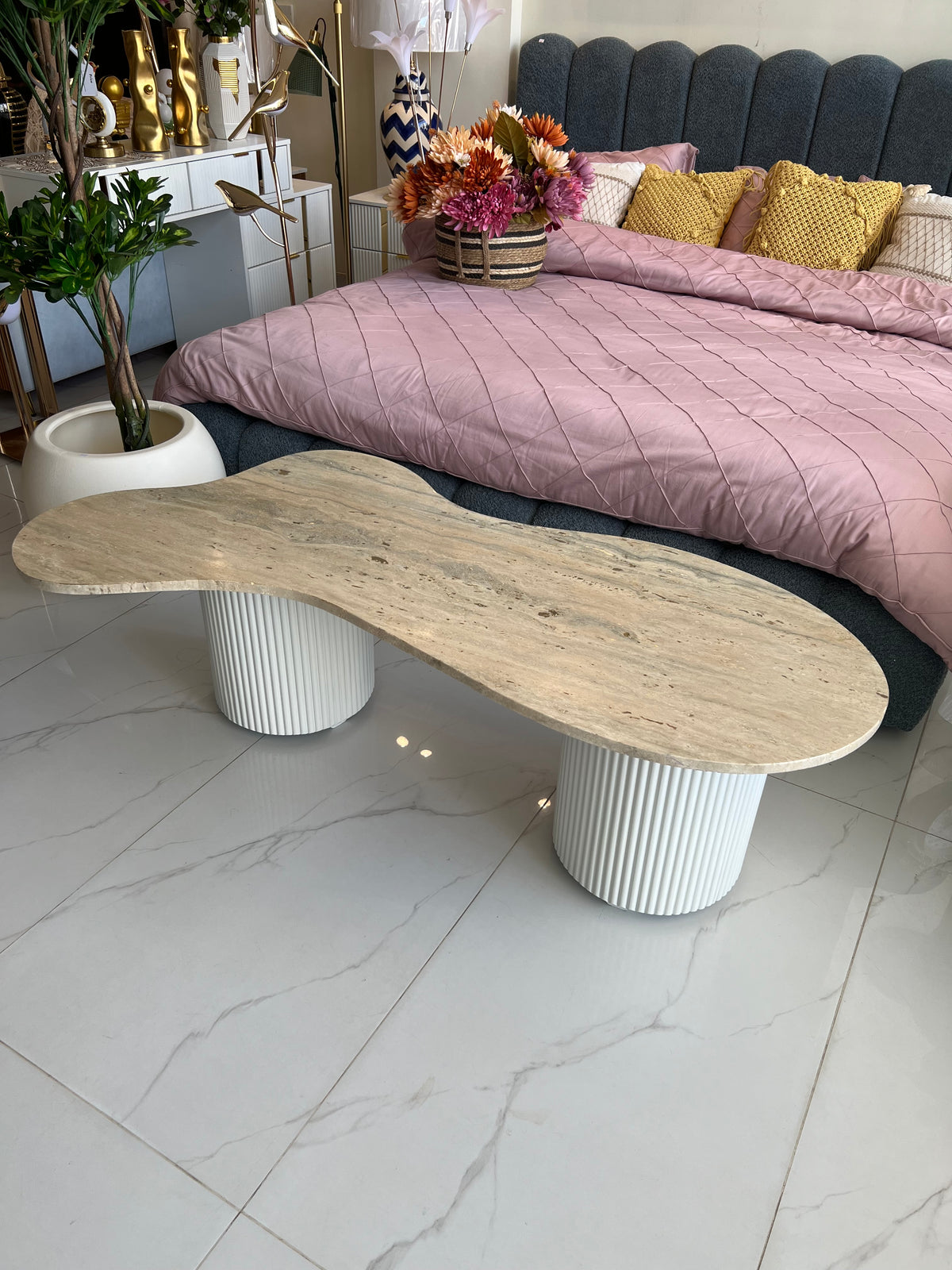 Travertine Table (delivery only in Lahore)