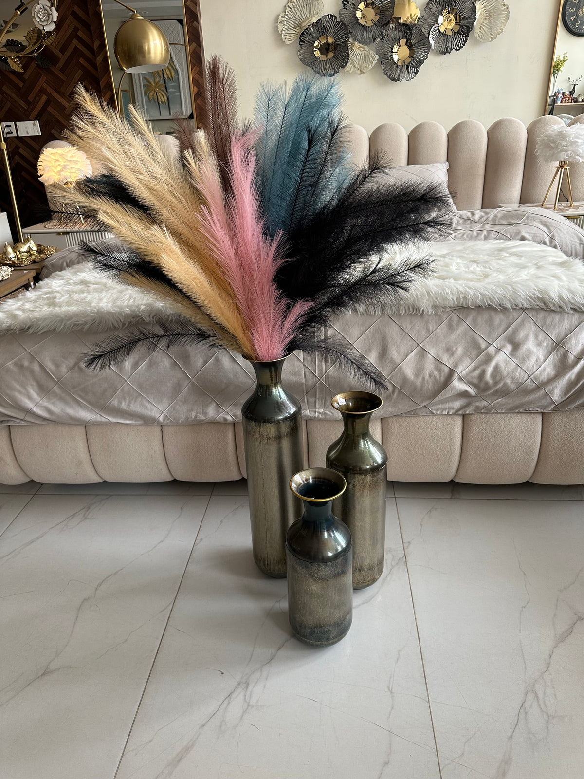 Metallic Floor Vase Black