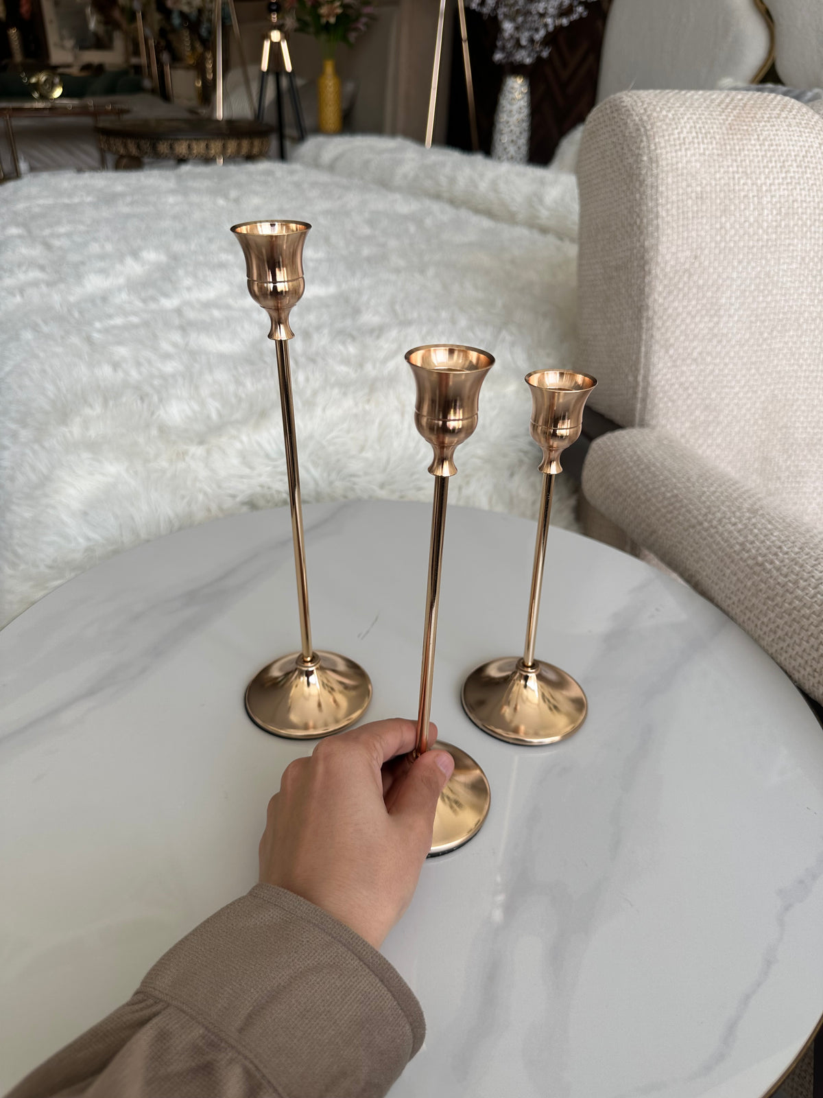 Set of 3 candle stands 011