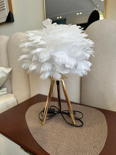 Feather lamp Small White