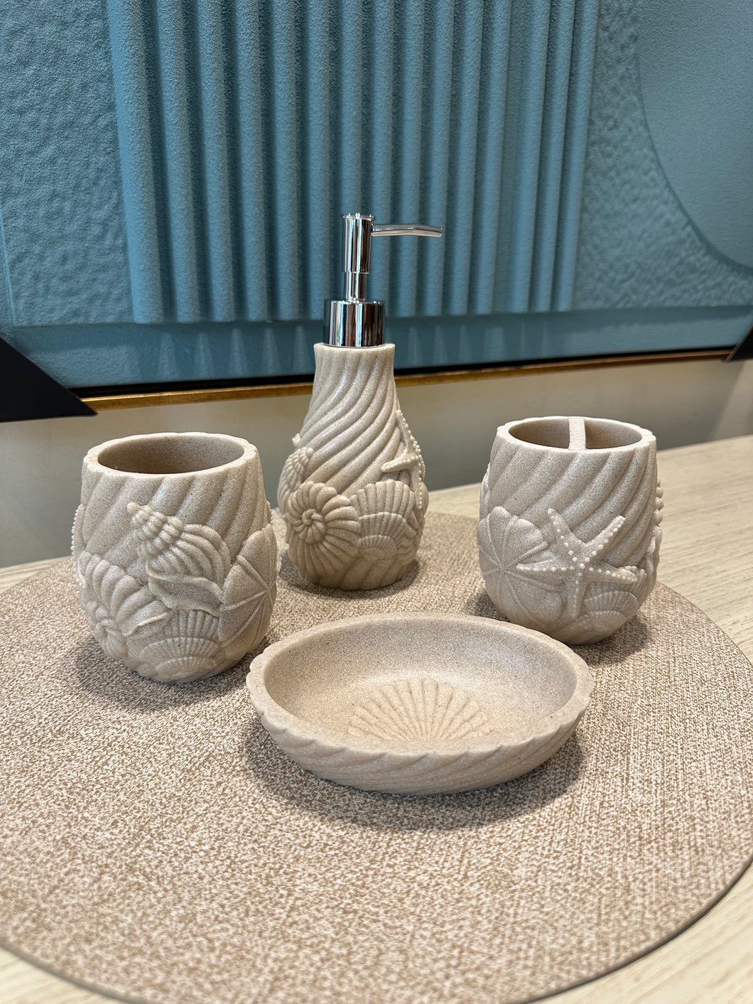 Sea shell bath set