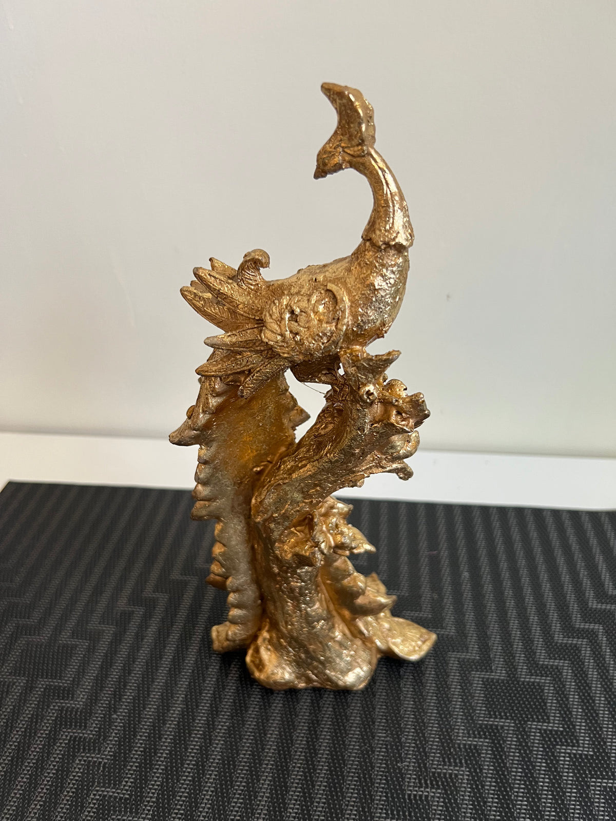 Peacock Sculpture Gold 03