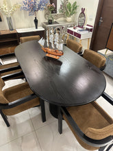 Black Ashwood Dinning Table with Ladderback Chairs