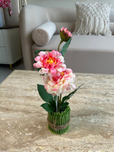 Dahlia Flower Standing Bunch Pink & White