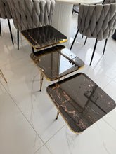 Square Black Glory nesting table set of 3