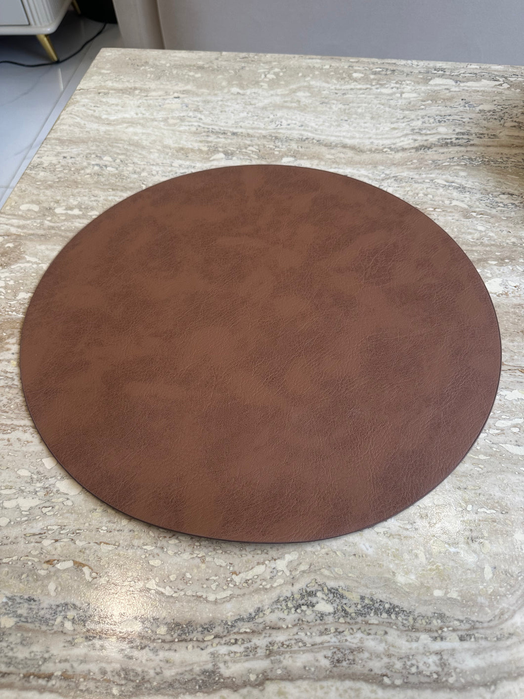 Leatherite Table mat brown 012