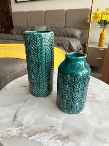 Ceramic green Vase set