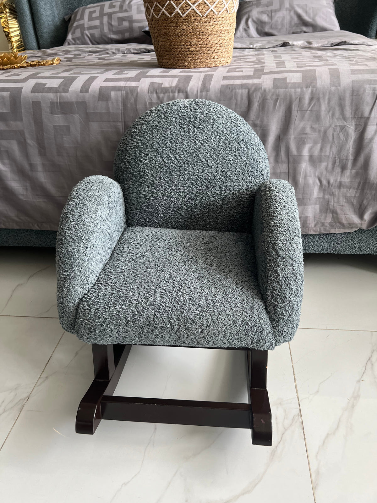 Baby Rocking Chair Grayish Blue