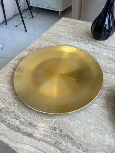 Brushed Gold Round Tray