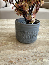 Beige Eucalyptus with Grey Planter