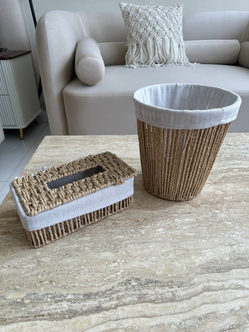 Rustic Tissue Box and Storage Basket 003