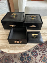 Leather Storage Box/ jewellery box Black