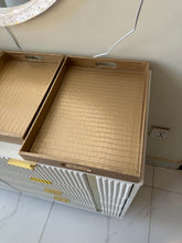 Leather Tray set Gold