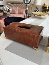 Leather Tissue Box and Dustbin 02