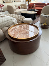 Marble Texture Sheesham Coffee Table