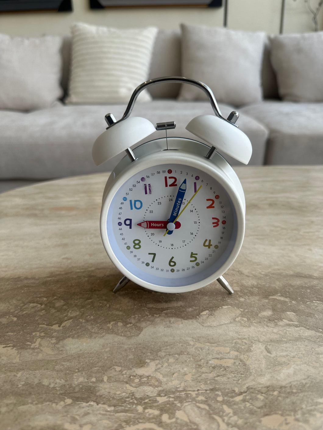 White Alarm Clock 004