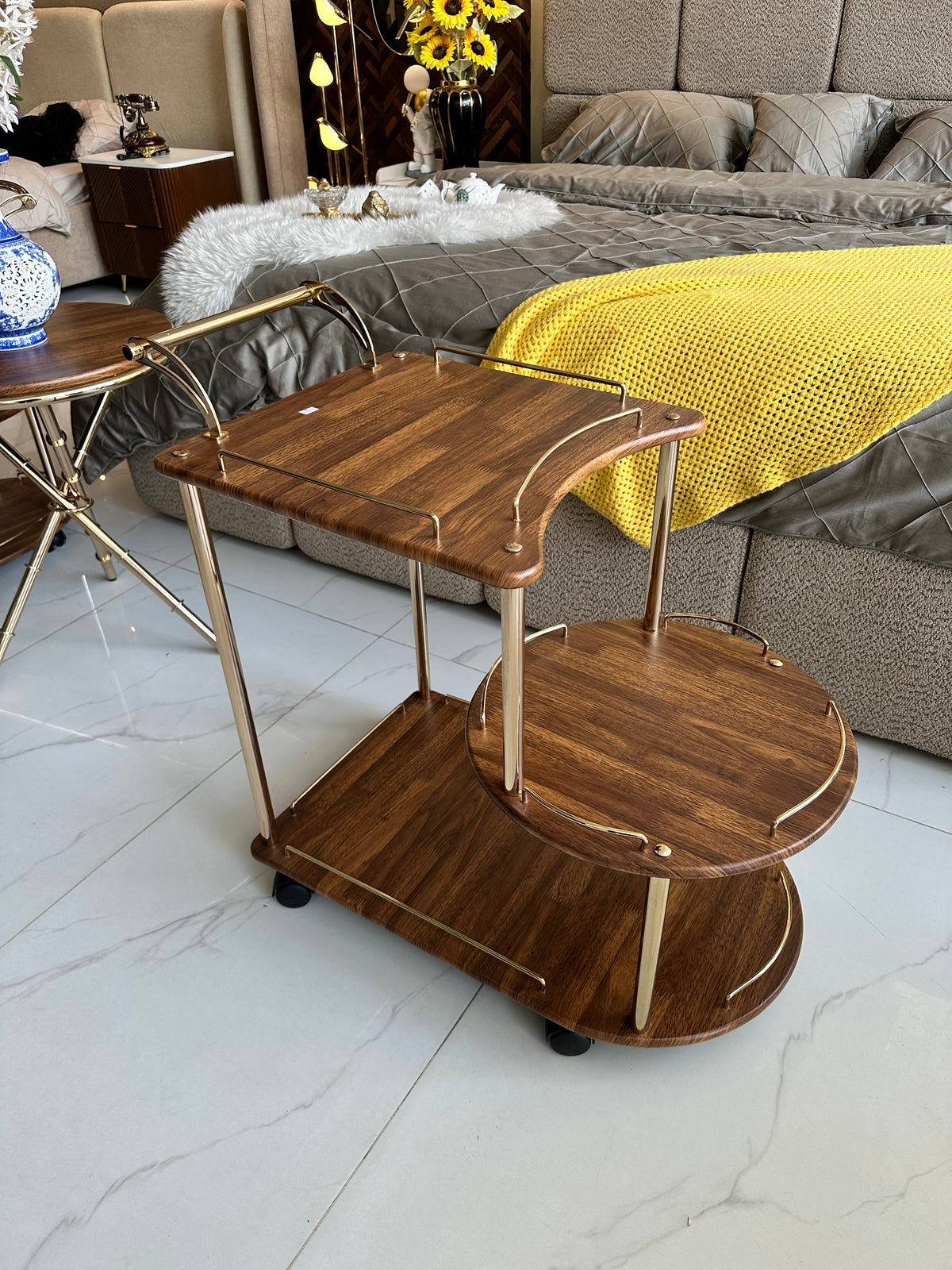 Imported Tea Trolley Brown 001