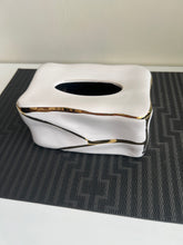 Gold & White jewel Tissue box 10