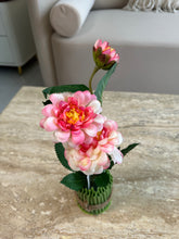 Dahlia Flower Standing Bunch Pink & White