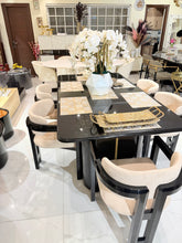 Black Deco Dinning Table with Ladderback Chairs