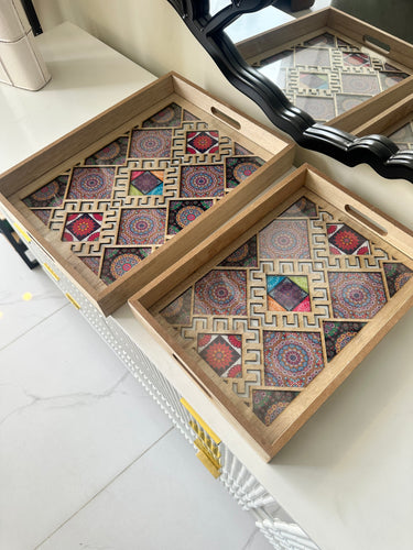 Wooden Tray Set 001