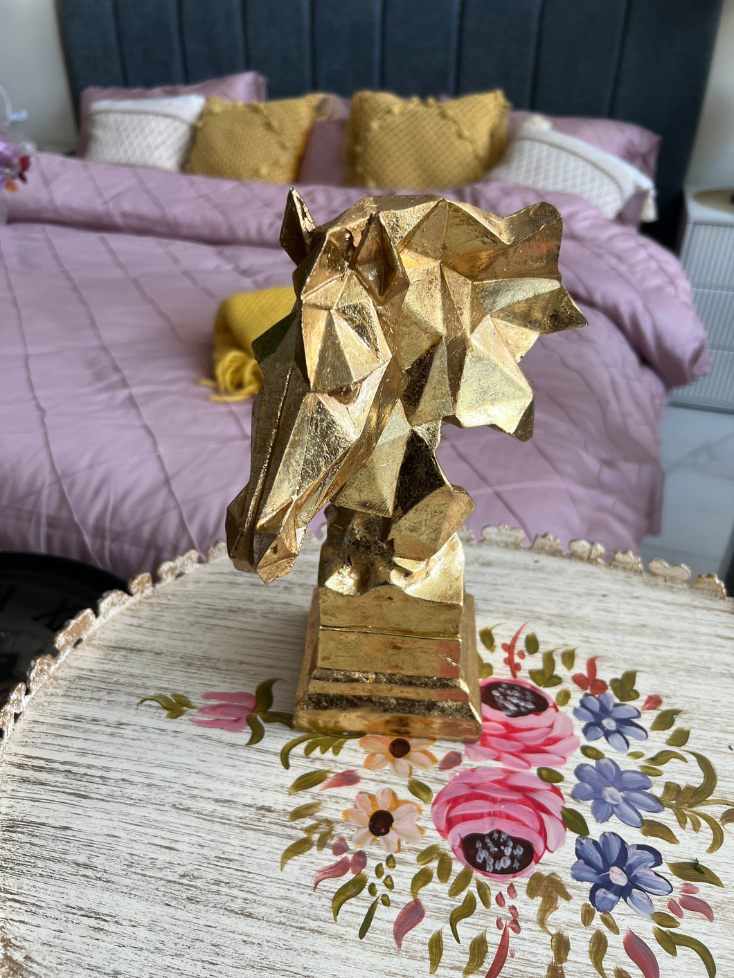 3D horse decor (Black white and Gold)