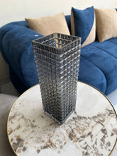 Black Checked Glass Vase