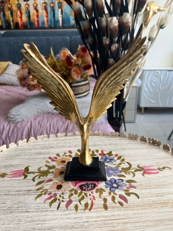 Flying Eagle Gold Sculpture