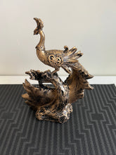 Peacock Sculpture Black Antique 02