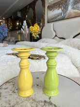 Ceramic Yellow candle stand
