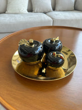 Gold Tray with Black & Gold Apples 002