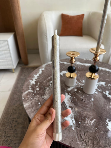 Silver Cell Operated Candles